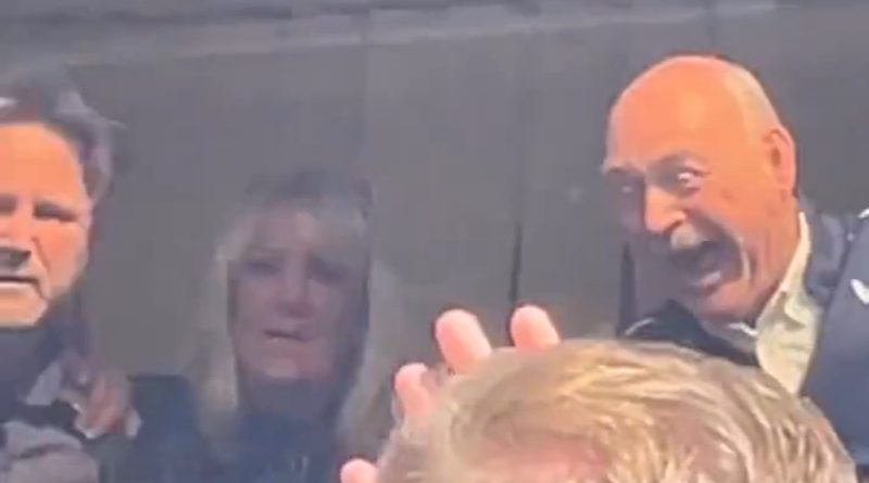 Wolves fans in a hospitality box go mad with rage as their side lose 4-1 against Brighton