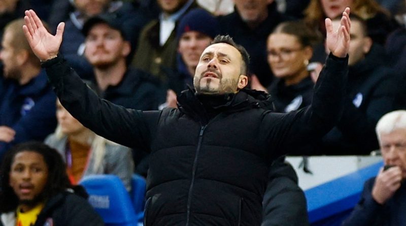 Roberto De Zerbi cannot believe it as Brighton draw 1-1 at home to Sheffield United