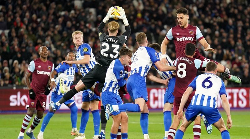 Jason Steele kept a first Premier League clean sheet of the season for Brighton in a 0-0 draw at at West Ham