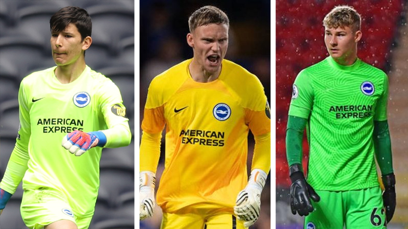 Brighton trio James Beadle, Bart Verbruggen and Carl Rushworth are amongst the best young goalkeepers in England